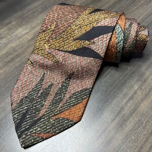 John Weitz Necktie‎ Abstract Geometric Patterned Silk Tie Mens Fashion